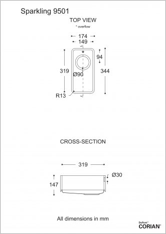 כיור מטבח דגם ספרקלינג 9501