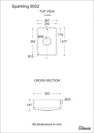 כיור מטבח דגם ספרקלינג 9502